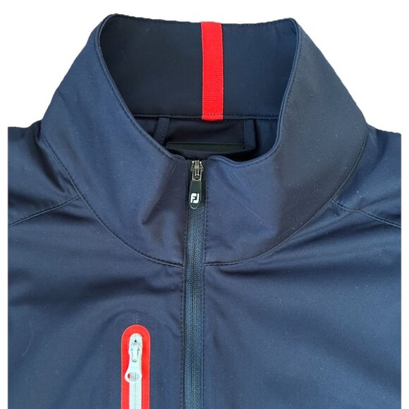 FootJoy TempoSeries Lightweight Softshell Golf Vest Men's Size Medium Blue Red - Picture 5 of 11